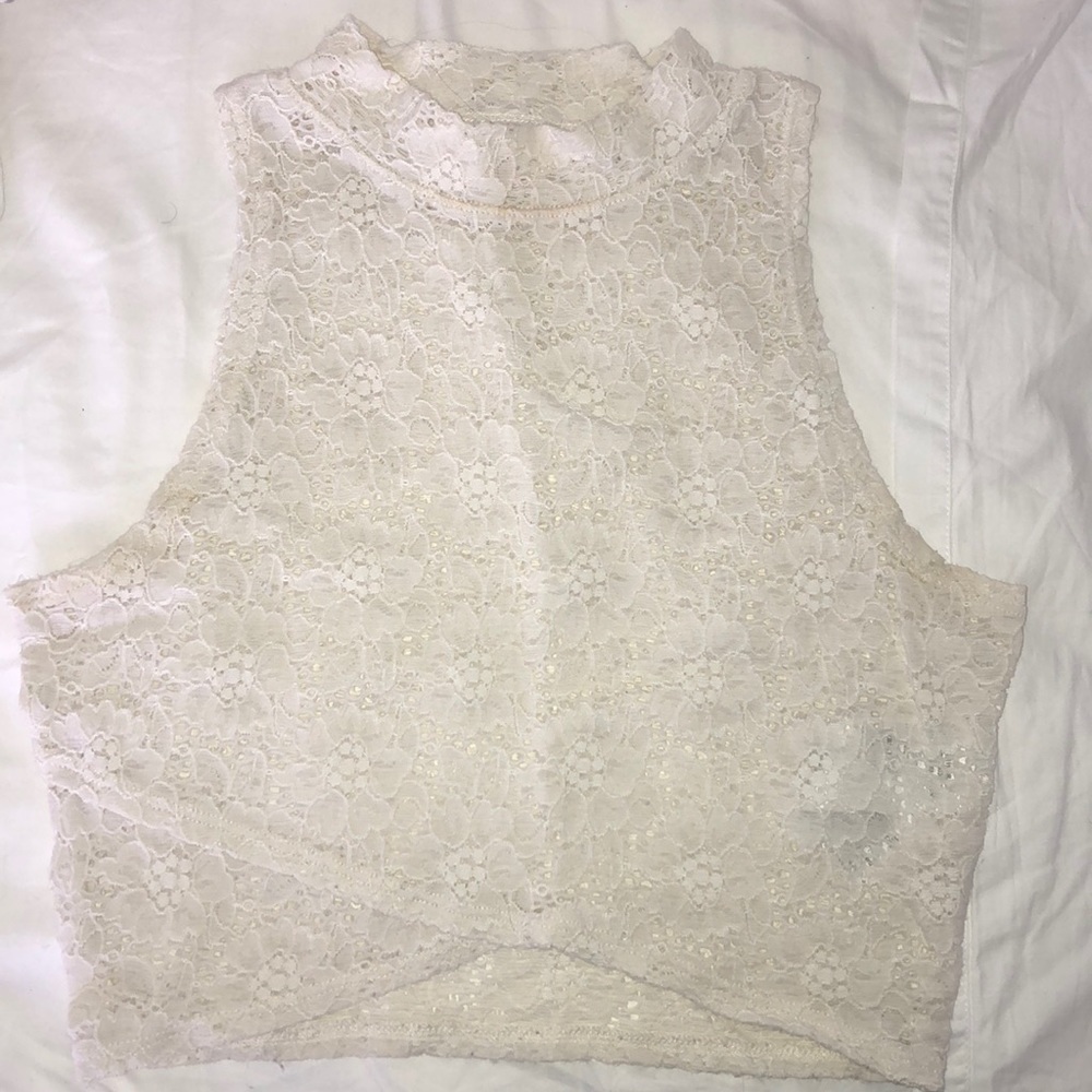 Floral/Lacey crop top